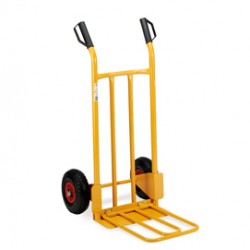 Carrello trasporto grandi volumi Robustus - portata max 300 kg - 56 x 17 x 110 cm - acciaio verniciato - giallo - Garden