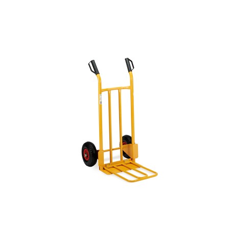 Carrello trasporto grandi volumi Robustus - portata max 300 kg - 56 x 17 x 110 cm - acciaio verniciato - giallo - Garden