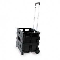 Carrello pieghevole con cassa in plastica - portata max 25 kg - X-Robust