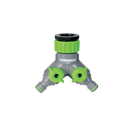 Raccordo rubinetto - 2 uscite regolabili - Verdemax
