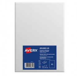 Etichette adesive - in carta - rimovibili - 420 x 297 mm - 1 et/fg - 10 fogli - bianco lucido - Avery