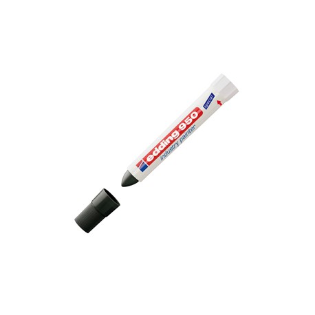 Marcatore a cera 950 - punta tonda - 10 mm - nero - Edding