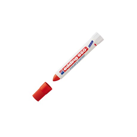 Marcatore a cera 950 - punta tonda - 10 mm - rosso - Edding