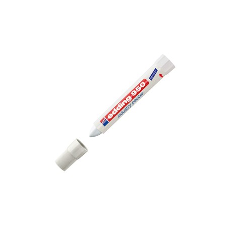 Marcatore a cera 950 - punta tonda - 10 mm - bianco - Edding