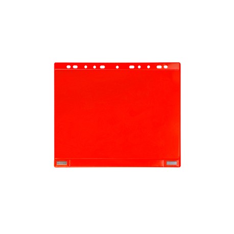 Buste forate - per supporti magnetici ad anelli - A4 - rosso - Djois - conf. 5 pezzi