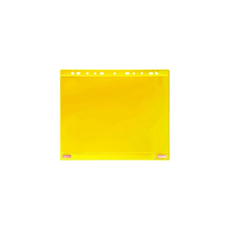 Buste forate - per supporti magnetici ad anelli - A4 - giallo - Djois - conf. 5 pezzi