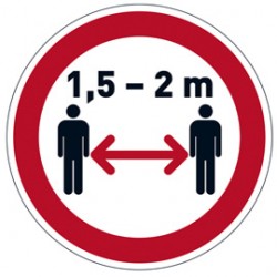 Pittogramma da pavimento rimovibile "Mantenere la distanza di sicurezza" - Ø 43 cm - Durable