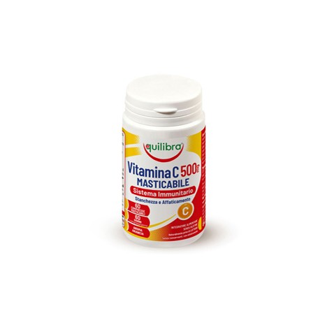 Integratore masticabile Vitamina C 500MG - sistema immunitario - 60 compresse (1,4 gr cad.) - Equilibra