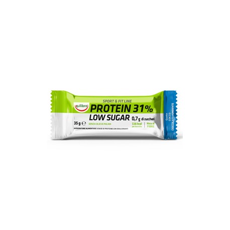 Integratore Sport & Fit Line Protein 31% - low sugar choco cioccolato - 35 gr - Equilibra