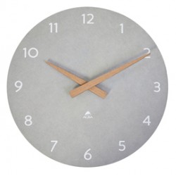 Orologio da parete HorMilena - diametro 30 cm - grigio chiaro/legno - Alba