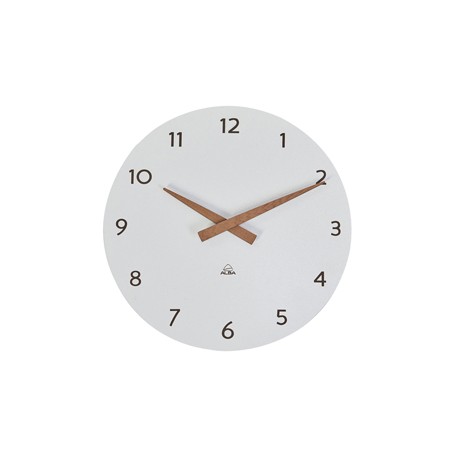 Orologio da parete HorMilena - diametro 30 cm - bianco/legno - Alba