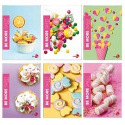 Maxiquaderno Be More Sweet - A4 - 5mm c/margine - 36+2 fogli - 100gr - BM