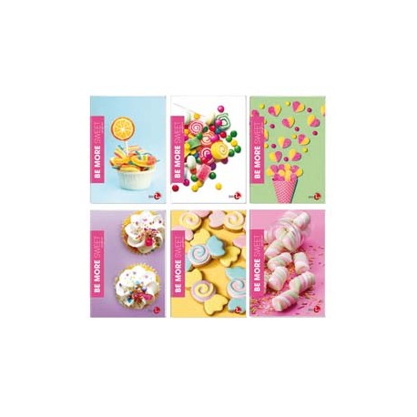 Maxiquaderno Be More Sweet - A4 - 5mm c/margine - 36+2 fogli - 100gr - BM