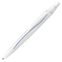 Penna a sfera a scatto Reco - punta media - fusto bianco / inchiostro blu - Schneider
