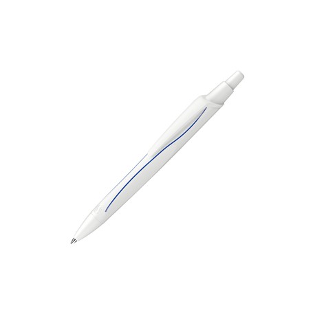Penna a sfera a scatto Reco - punta media - fusto bianco / inchiostro blu - Schneider