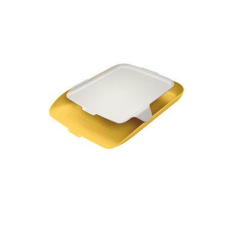 Vaschetta portacorrispondenza con vassoio organizer Cozy - giallo - Leitz