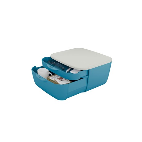 Cassettiera Cosy - 2 scomparti - blu - Leitz