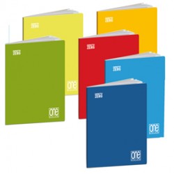 Maxiquaderno One Color Impatto Zero - A4 - 1 rigo c/margine - 20 +1 fg - 80 gr - Blasetti - expo 12 pezzi + 6 scatoline 