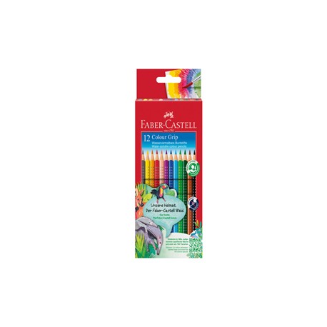 Matite colorate Color Grip - acquerellabili - Faber Castell - scatola 12 pezzi