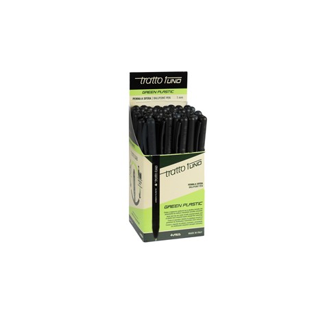 Penna sfera Tratto Uno Green - punta media 1 mm - nero - Tratto - conf. 50 pezzi