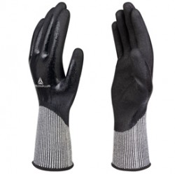 Guanti antitaglio Venicut D04 - maglia deltanocut - palmo in doppio nitrile - taglia 10 - nero - Deltaplus