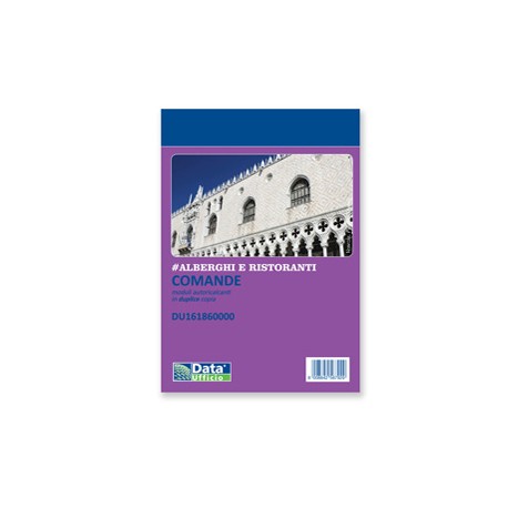 Blocco comande - 25/2 copie autoricalcanti - 10,5 x 7,4 cm - DU161860000 - Data Ufficio