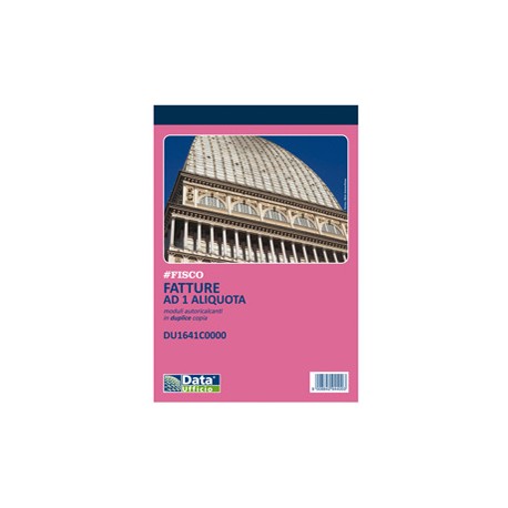 Blocco fatture ad 1 aliquota - 50/2 autoricalcante - 14,8 x 21 cm - DU1641C0000 - Data Ufficio