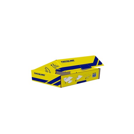 Scatola spedizioni Postal Box® - XS - 34 x 24 x 6 cm - giallo/blu - Blasetti