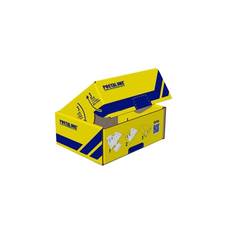 Scatola spedizioni Postal Box® - XL - 48 x 30 x 21 cm - giallo/blu - Blasetti