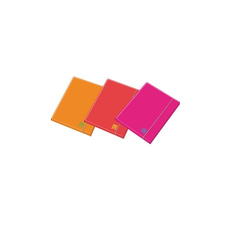 Cartella Fluo One Color - 3 lembi - c/elastico - dorso 1 cm - colori assortiti - Blasetti