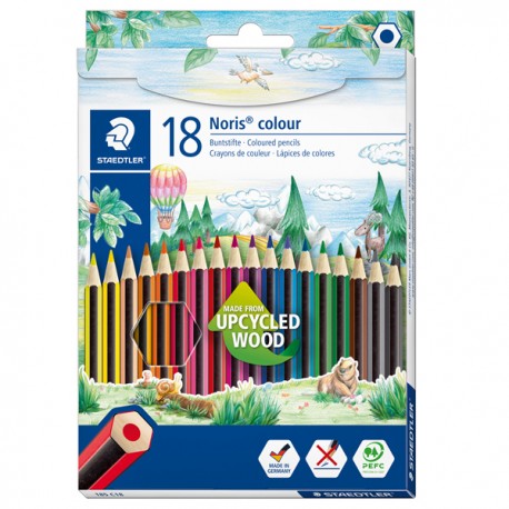 Matite colorate Noris Colour 185 - colori assortiti - Staedtler - astuccio 18 pezzi