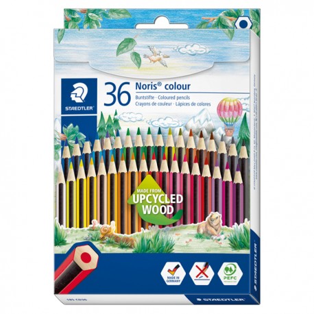 Matite colorate Noris Colour 185 - colori assortiti - Staedtler - astuccio 36 pezzi