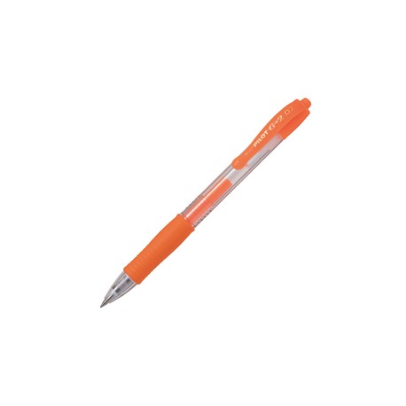 Roller gel a scatto G-2 - punta 0,7mm - arancio neon - Pilot