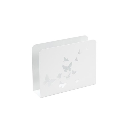 Portariviste - Farfalle - acciaio verniciato - bianco - King Collection