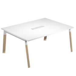 Tavolo riunione Woody Sup.160 x 120 x 72,5 cm - piano bianco - Artexport