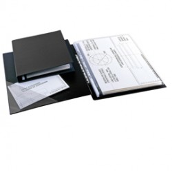 Raccoglitore Sanremo 2000 - 4 anelli a D 40 mm - dorso 5,5 cm - 30 x 42 cm (libro) - nero - Sei Rota