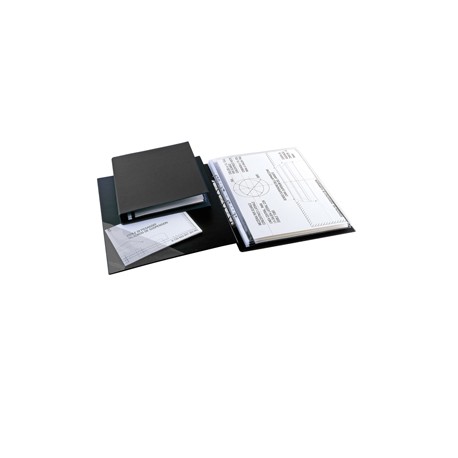 Raccoglitore Sanremo 2000 - 4 anelli a D 40 mm - dorso 5,5 cm - 30 x 42 cm (libro) - nero - Sei Rota