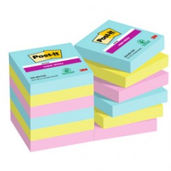 Blocco Post it® Super Sticky - 655-6SS-PLAY - 47,6 x 47,6 mm - colori Cosmic - 90 fogli - Post it® - conf. 12 pezzi