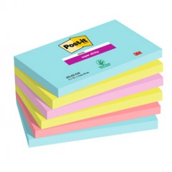 Blocco Post it® Super Sticky - 655-6SS-COS - 76 x 127 mm - colori Cosmic - 90 fogli - Post it® - conf. 6 pezzi