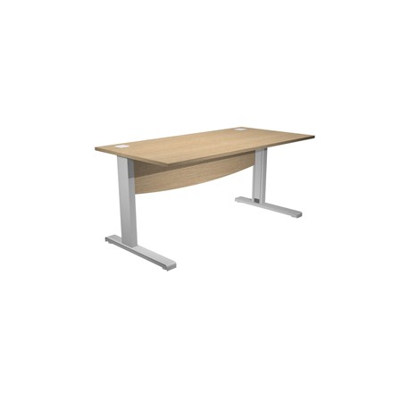 Scrivania Operativa Agorà Basic - fianchi a L metallo - 120 x 80 x L 73 cm - rovere