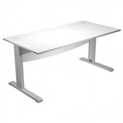 Scrivania Operativa Agorà Basic - fianchi a L metallo - 140 x 80 x L 73 cm - bianco