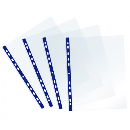 Buste forate Sprint - c/ banda - 22 x 30 cm - blu - Favorit - conf. 25 pezzi