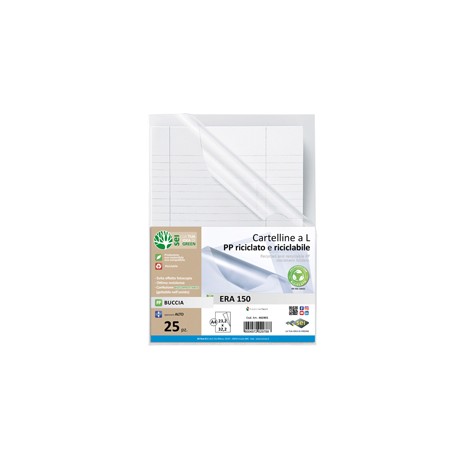 Cartellina a L Era 150 - A4 - PP riciclato - buccia pesabte - Sei rota - conf. 25 pezzi