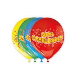 Palloncini in lattice - Ø 30 cm - Buon Compleanno - Big Party - conf. 20 pezzi