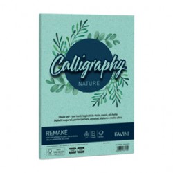 Carta Calligraphy Nature Remake - A4 - 250 gr - acquamarina - Favini - conf. 50 fogli