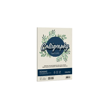 Carta Calligraphy Nature Remake - A4 - 120 gr - perla - Favini - conf. 50 fogli