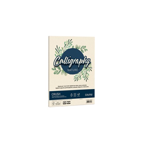 Carta Calligraphy Nature Crush - A4 - 90 gr - alga - Favini - conf. 50 fogli