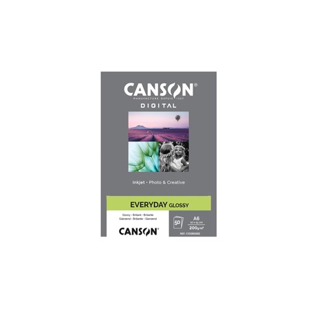 Carta Inkjet Everyday - 10 x 15 cm - 200 gr - 50 fogli - lucida - Canson