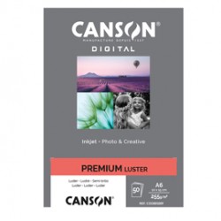 Carta Inkjet Premium - 10 x15 cm - 255 gr - lucida - 50 fogli - Canson