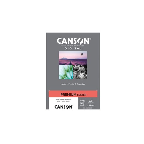 Carta Inkjet Premium - 10 x 15 cm - 255 gr - 50 fogli - lucida - Canson